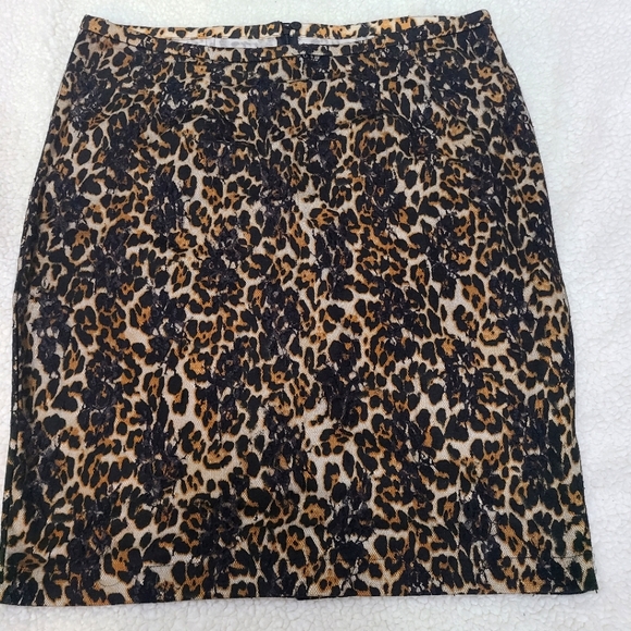 Max & Co. leopard and lace pencil skirt - Picture 1 of 8